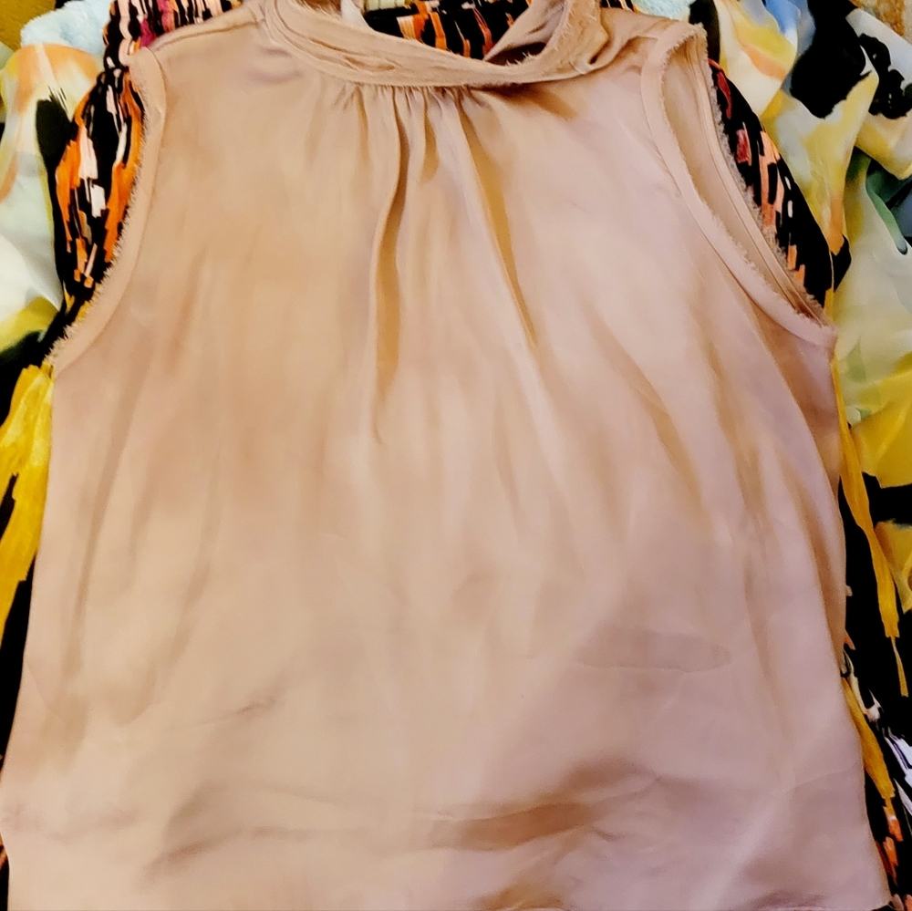 Zara blush sleeveless blouse